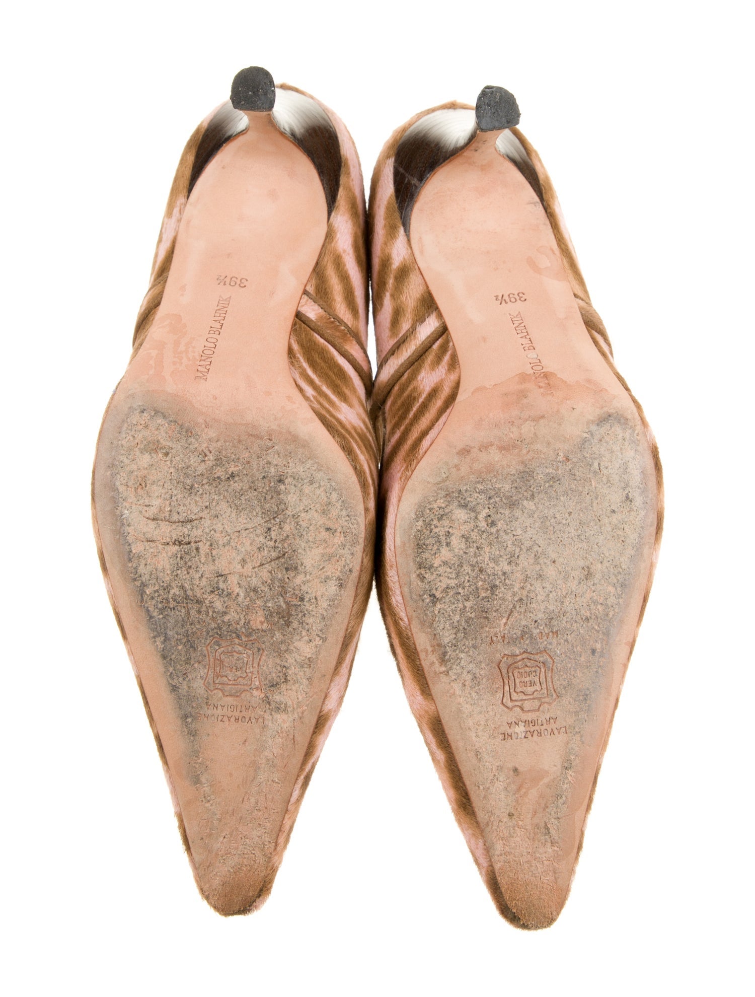 Manolo Blahnik Ponyhair Animal Print Pumps