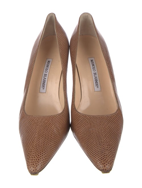 Manolo Blahnik Lizard Patterned Pumps
