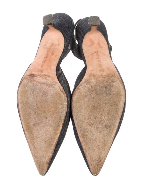 Manolo Blahnik Denim Slingback Pumps