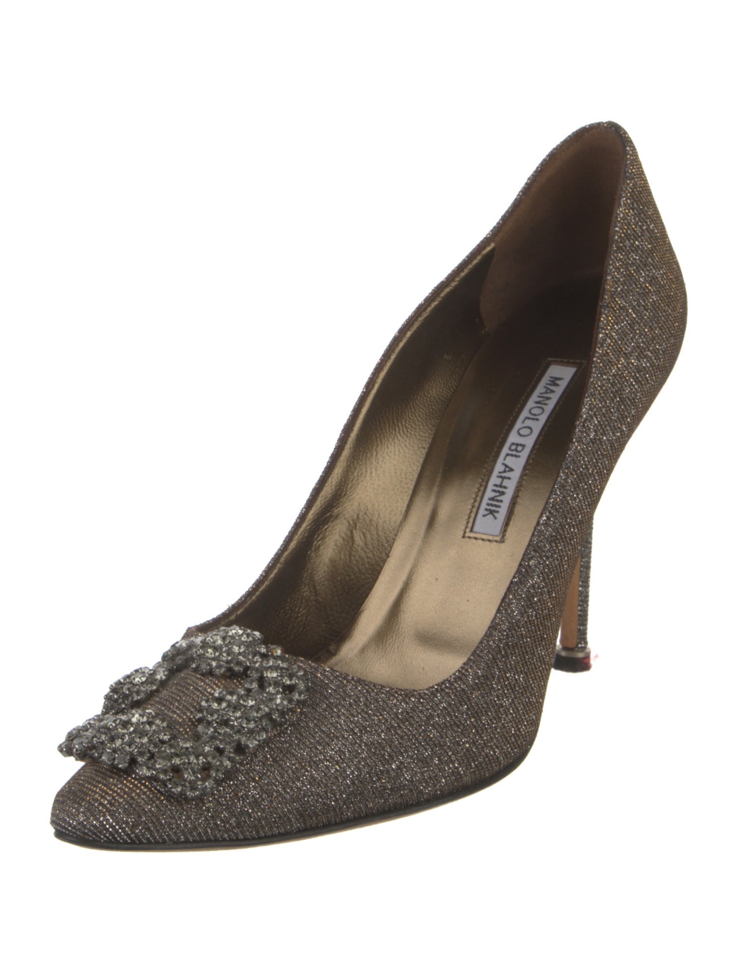 Manolo Blahnik Glitter Glitter Accents Pumps