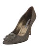 Manolo Blahnik Glitter Glitter Accents Pumps
