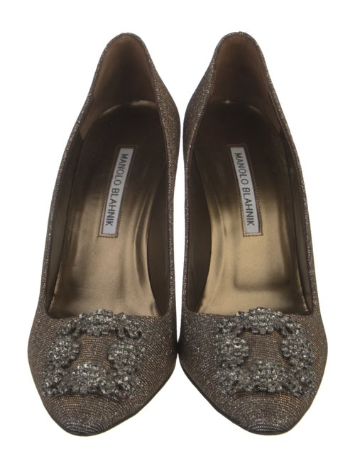 Manolo Blahnik Glitter Glitter Accents Pumps