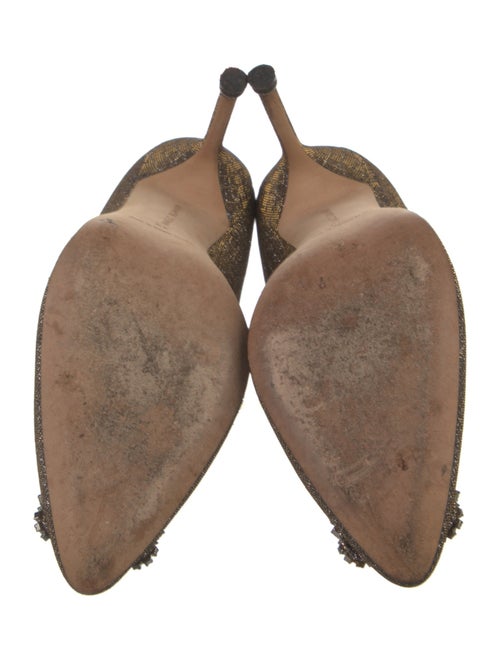 Manolo Blahnik Glitter Glitter Accents Pumps