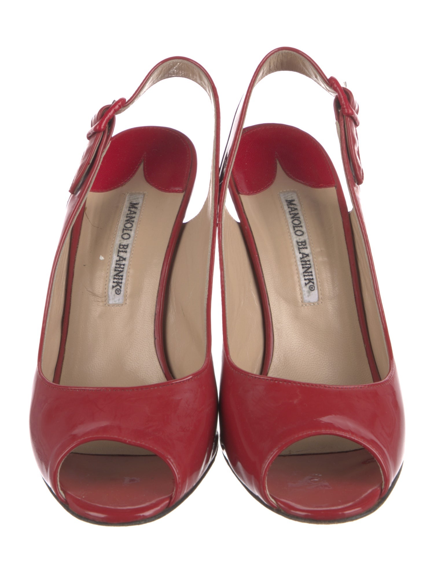 Manolo Blahnik Patent Leather Slingback Pumps