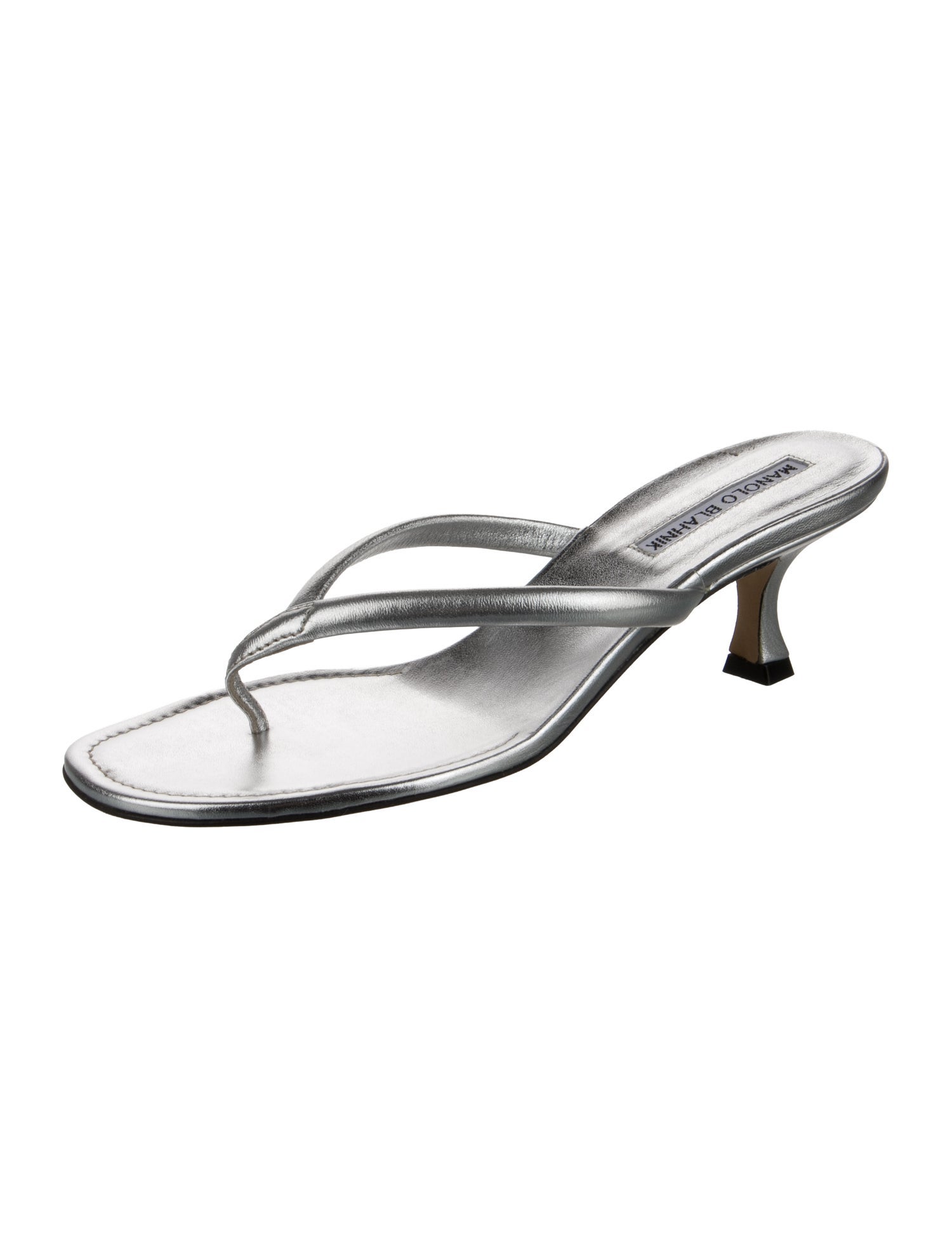 Manolo Blahnik Leather Slides