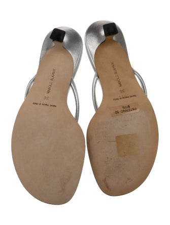 Manolo Blahnik Leather Slides