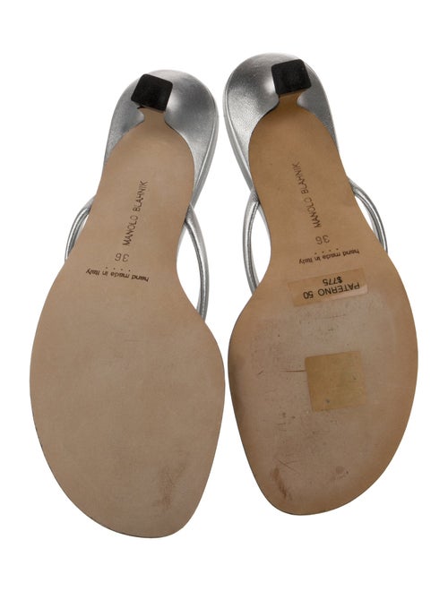 Manolo Blahnik Leather Slides