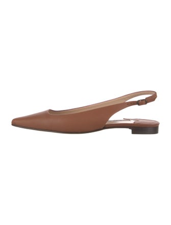 Manolo Blahnik Leather Slingback Flats