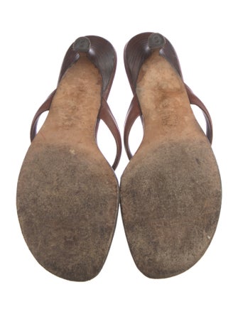 Manolo Blahnik Leather Slides