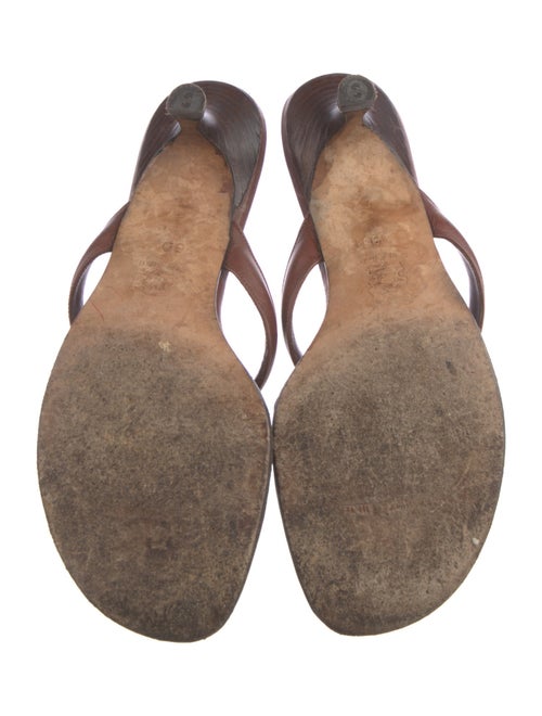 Manolo Blahnik Leather Slides