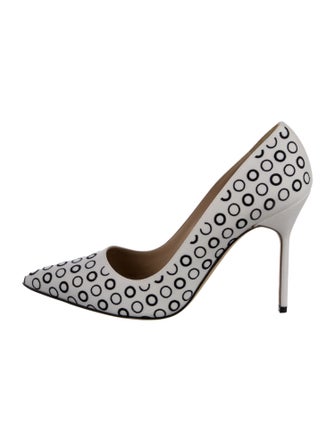 Manolo Blahnik Polka Dot Print Pumps