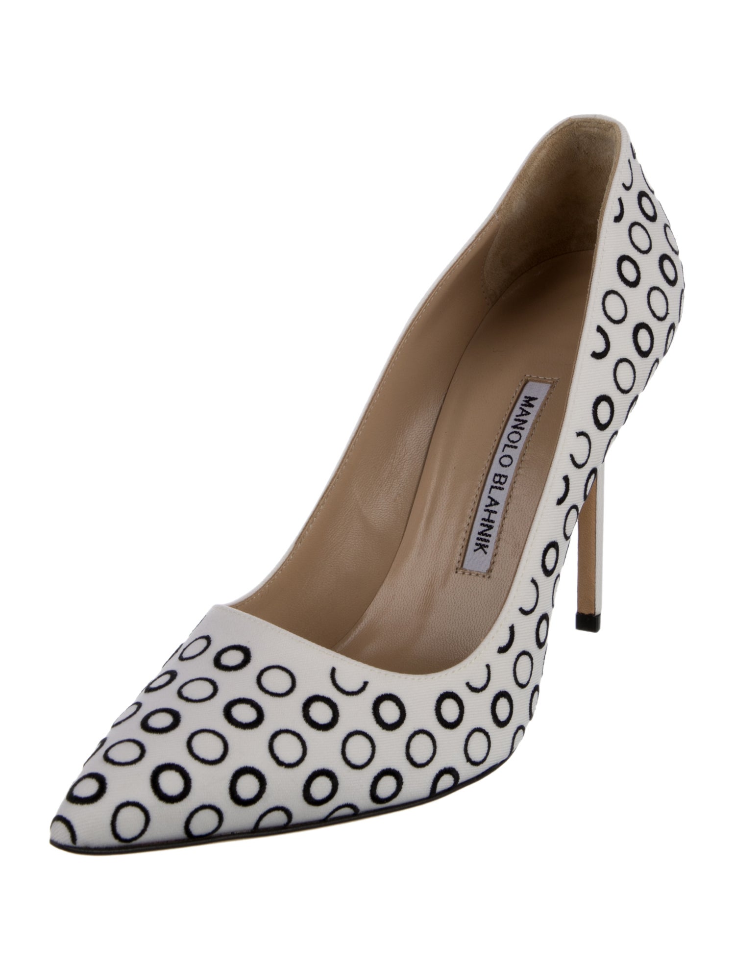 Manolo Blahnik Polka Dot Print Pumps