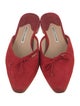 Manolo Blahnik Suede Bow Accents Mules