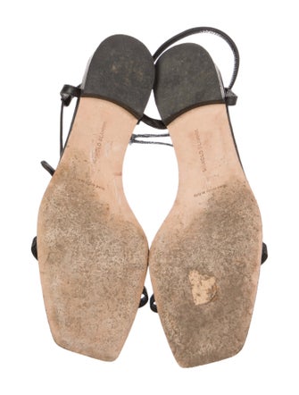 Manolo Blahnik Leather Slingback Sandals