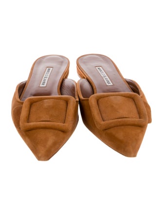 Manolo Blahnik Suede Mules