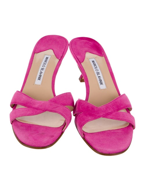Manolo Blahnik Suede Slides