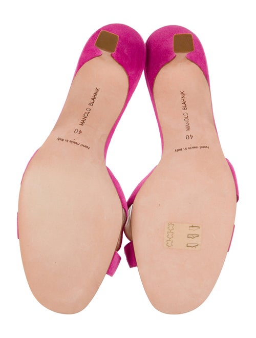 Manolo Blahnik Suede Slides