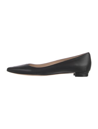 Manolo Blahnik Leather Ballet Flats