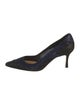 Manolo Blahnik Suede Cutout Accent Pumps