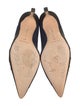 Manolo Blahnik Suede Cutout Accent Pumps