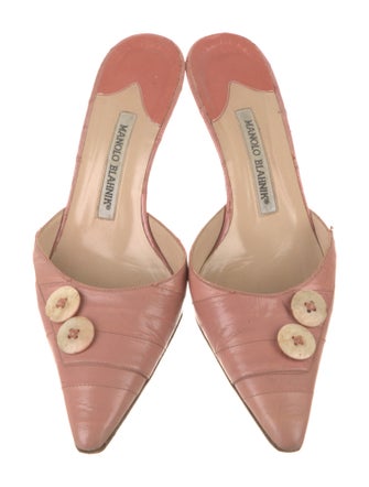 Manolo Blahnik Leather Mules
