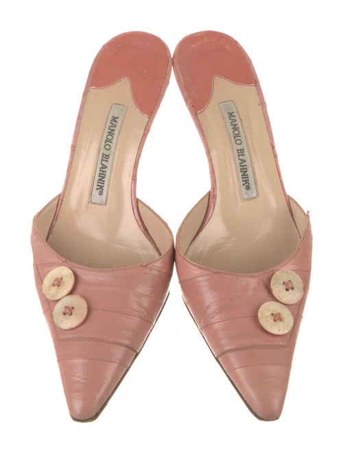 Manolo Blahnik Leather Mules