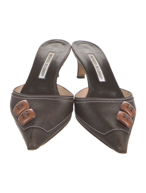Manolo Blahnik Leather Mules