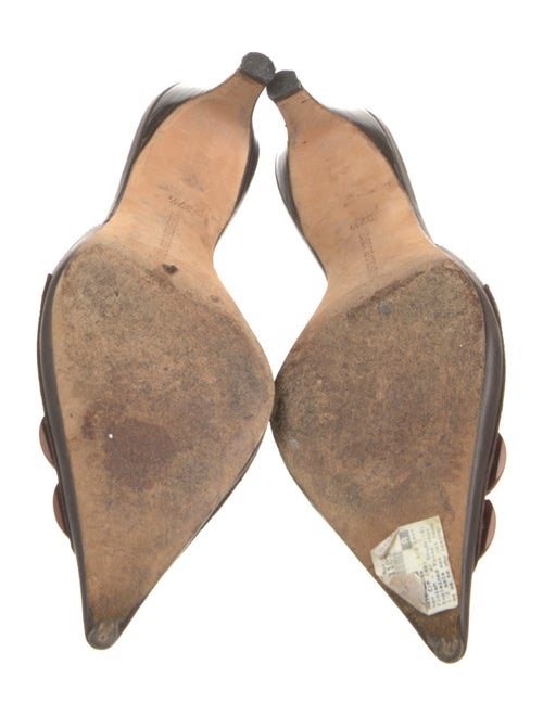 Manolo Blahnik Leather Mules