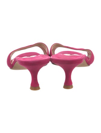 Manolo Blahnik Suede Slides