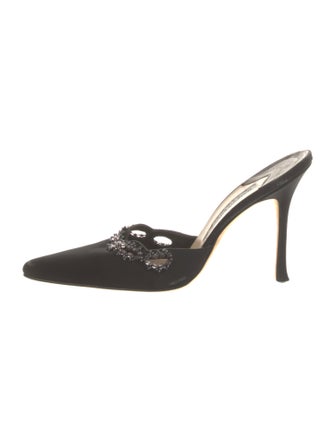 Manolo Blahnik Beaded Accents Mules