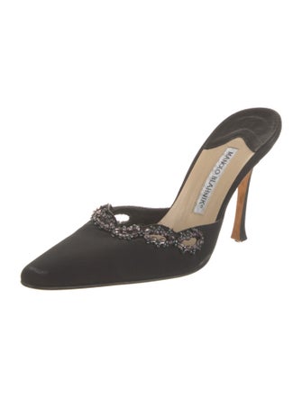 Manolo Blahnik Beaded Accents Mules