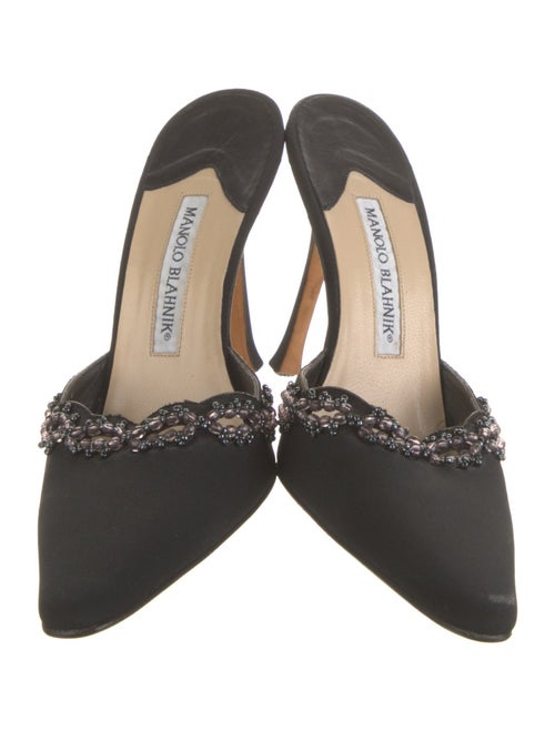 Manolo Blahnik Beaded Accents Mules
