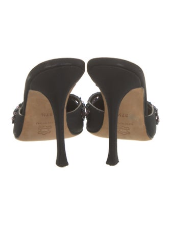 Manolo Blahnik Beaded Accents Mules