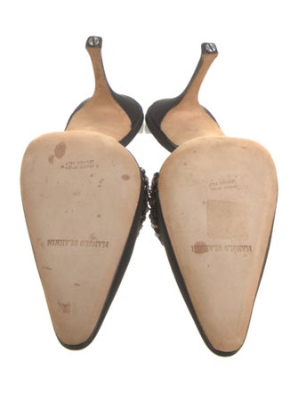 Manolo Blahnik Beaded Accents Mules