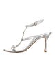 Manolo Blahnik Leather T-Strap Sandals
