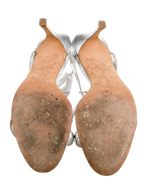 Manolo Blahnik Leather T-Strap Sandals