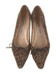 Manolo Blahnik Suede Animal Print Pumps