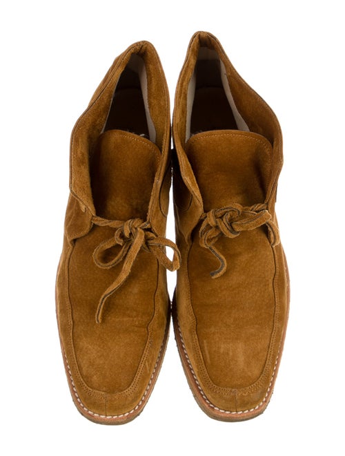 Manolo Blahnik Suede Lace-Up Boots