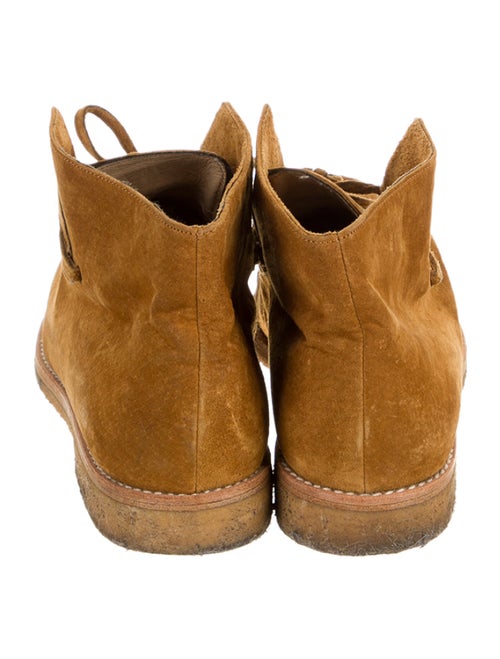 Manolo Blahnik Suede Lace-Up Boots