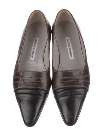 Manolo Blahnik Leather Ballet Flats