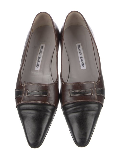 Manolo Blahnik Leather Ballet Flats