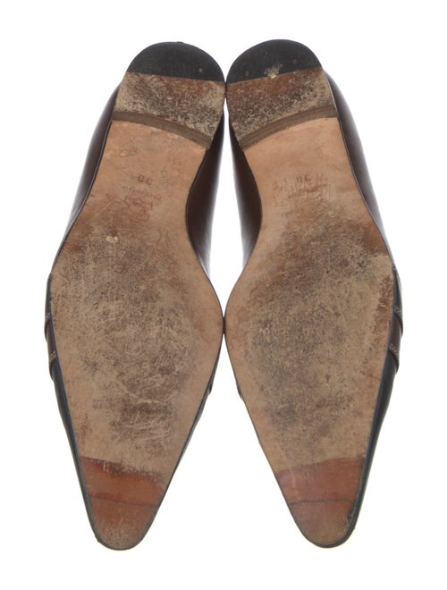 Manolo Blahnik Leather Ballet Flats