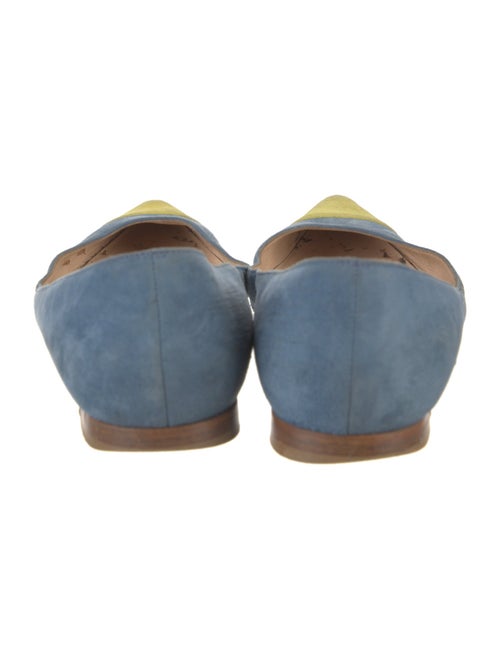 Manolo Blahnik Suede Colorblock Pattern Flats