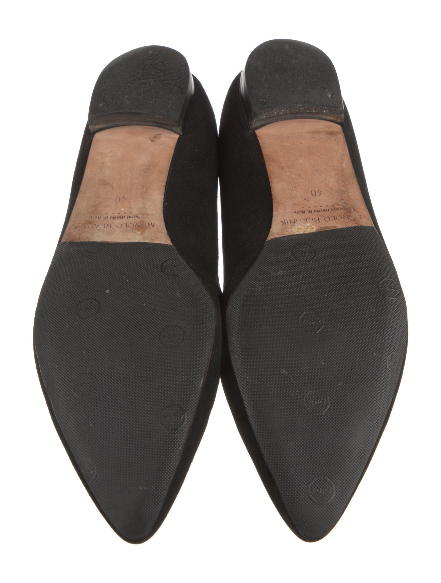 Manolo Blahnik Suede Flats