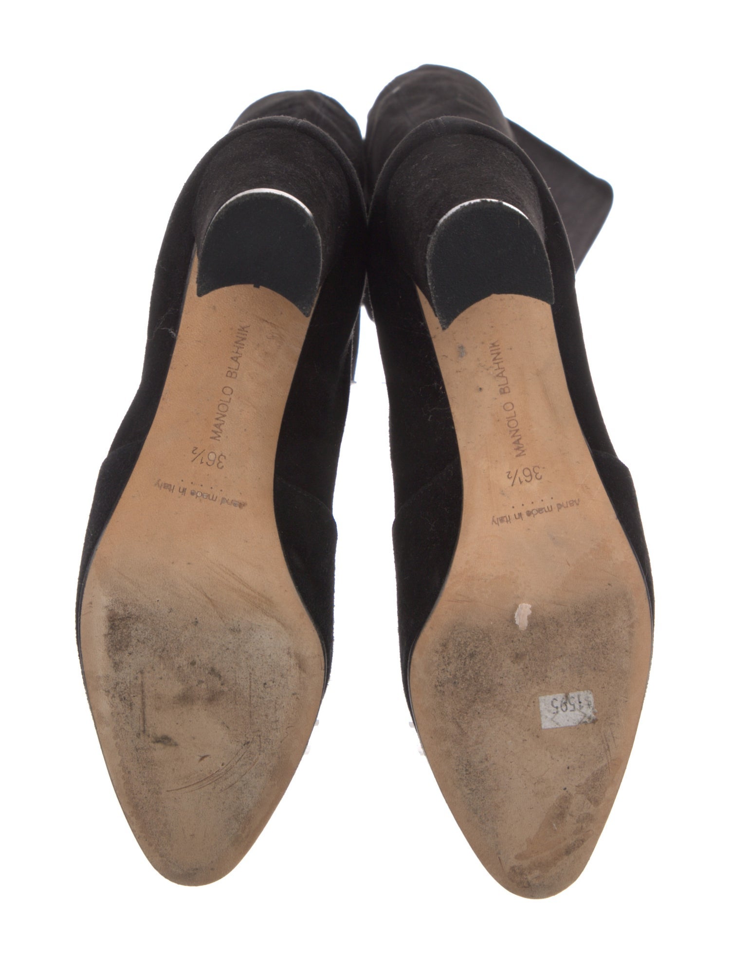 Manolo Blahnik Suede Sock Boots