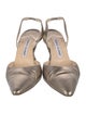 Manolo Blahnik Leather Slingback Pumps