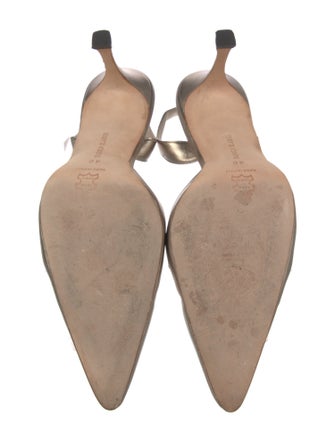 Manolo Blahnik Leather Slingback Pumps