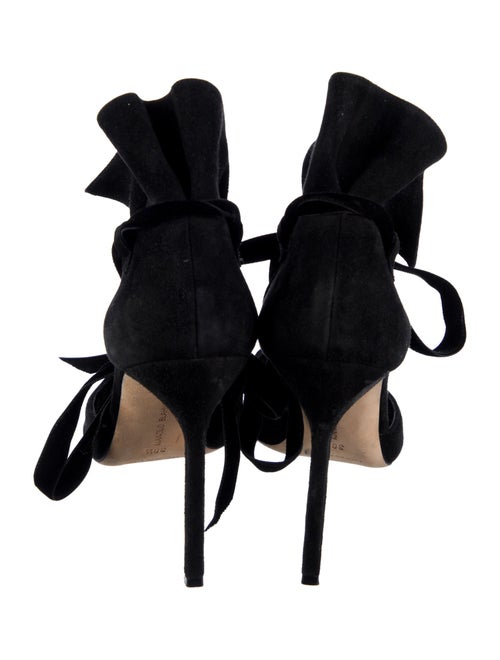 Manolo Blahnik Suede T-Strap Pumps