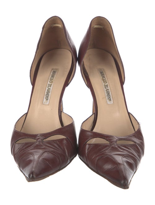 Manolo Blahnik Leather D'Orsay Pumps