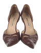 Manolo Blahnik Leather D'Orsay Pumps